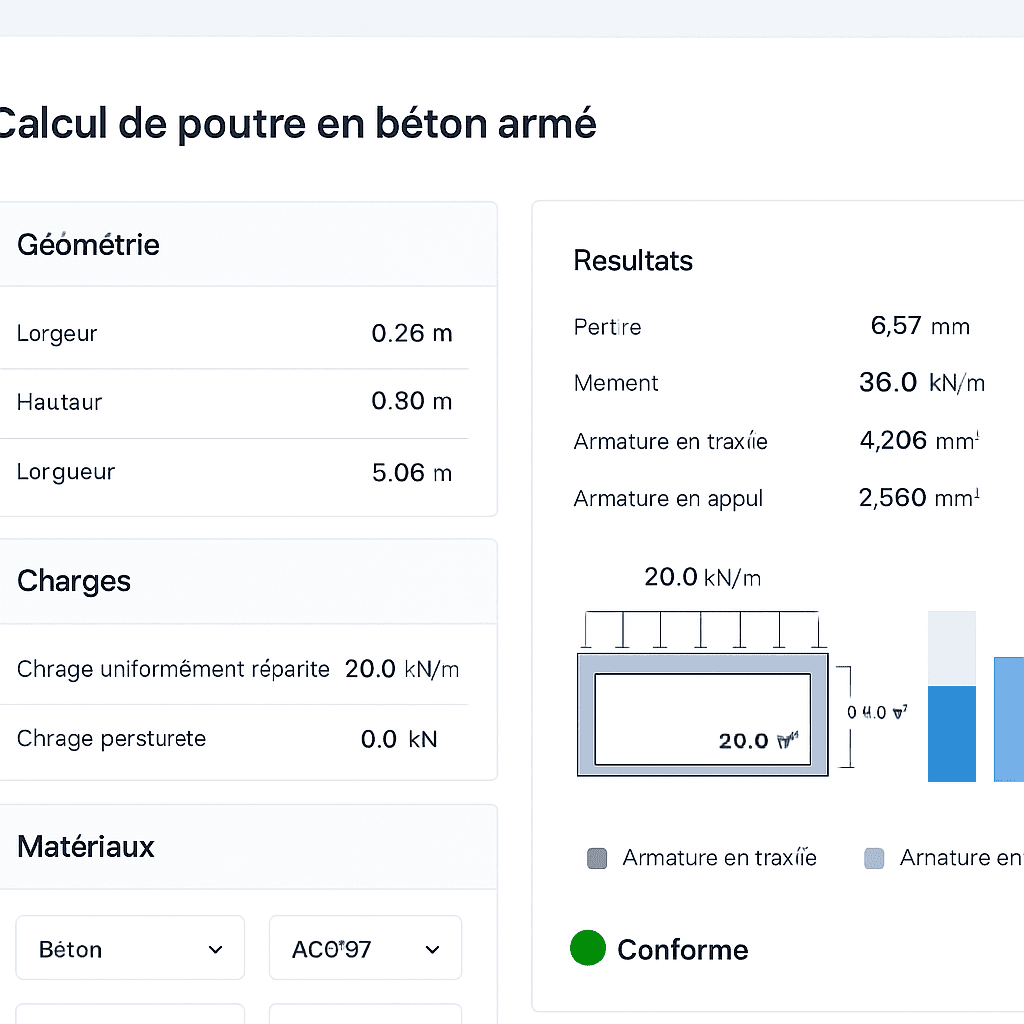 Interface de calcul de structure StructAI Pro