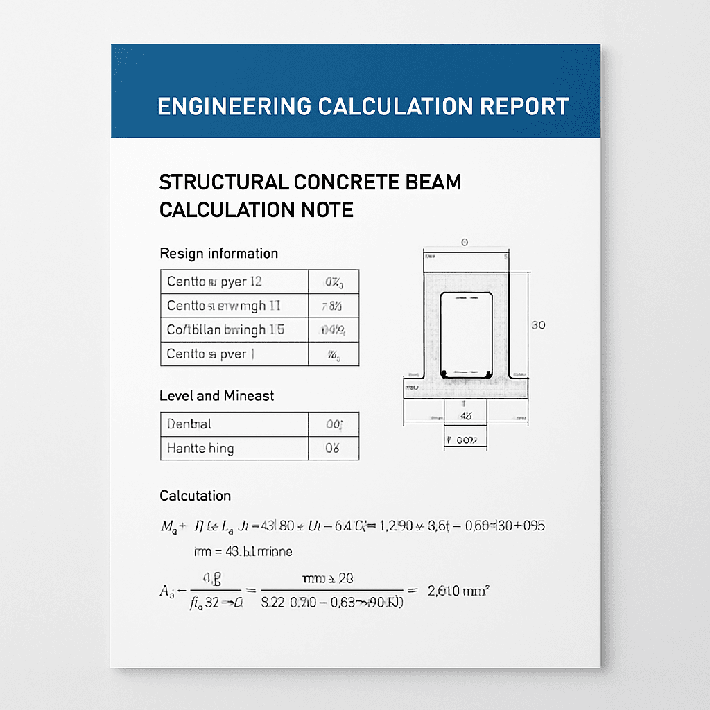 Note de calcul PDF generee automatiquement